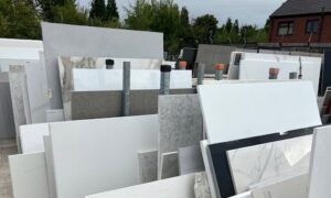 Examples of stone offcuts at Granite & Marble Shop
